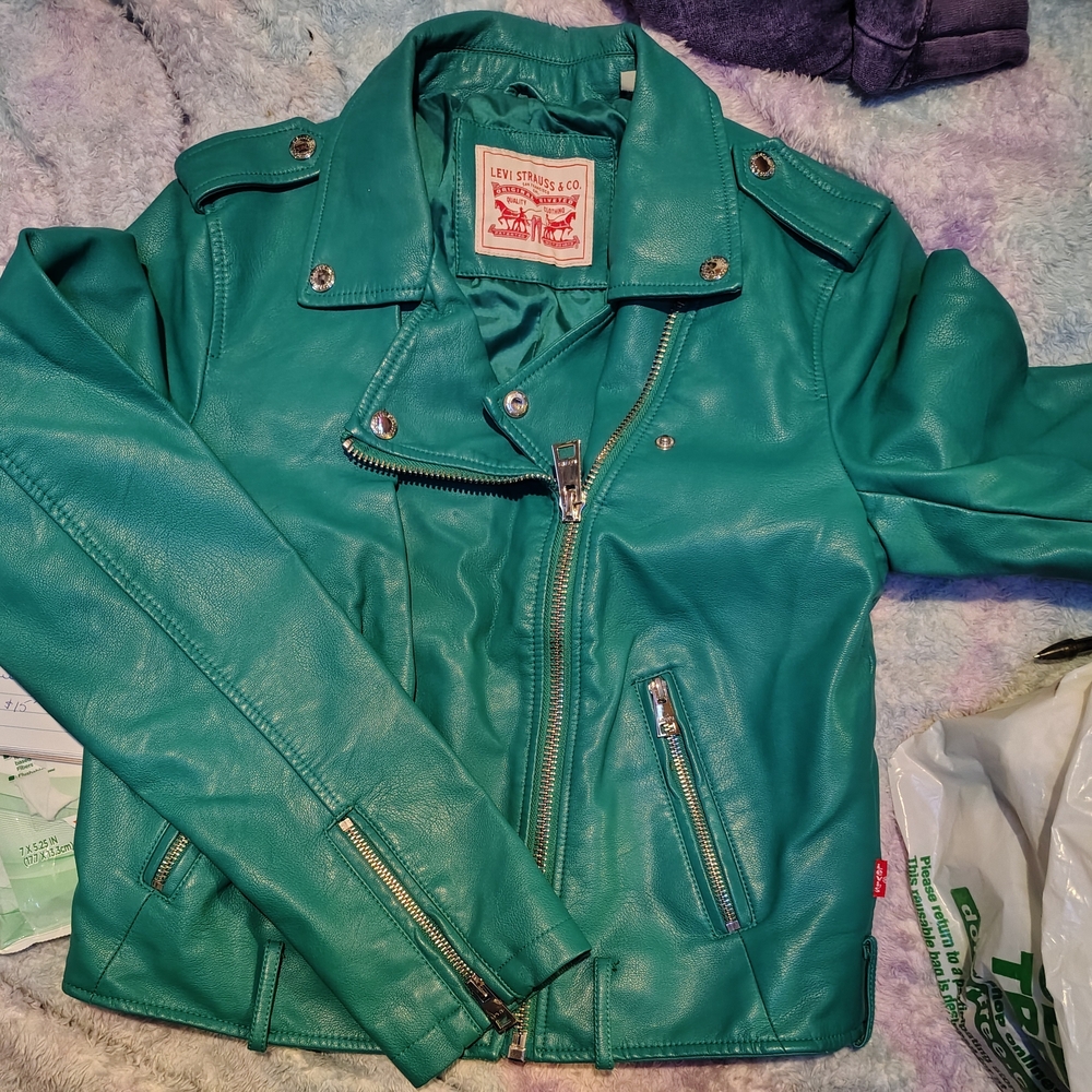 Levi's Teal Faux Leather Jacket